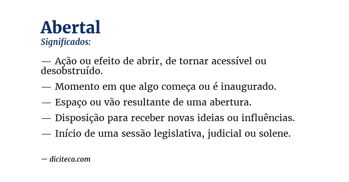 Significado de abertal