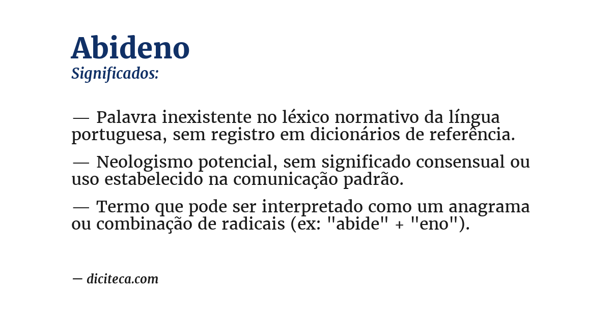 Significado de abideno