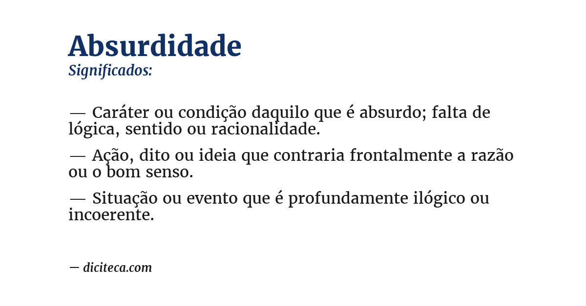 Significado de absurdidade