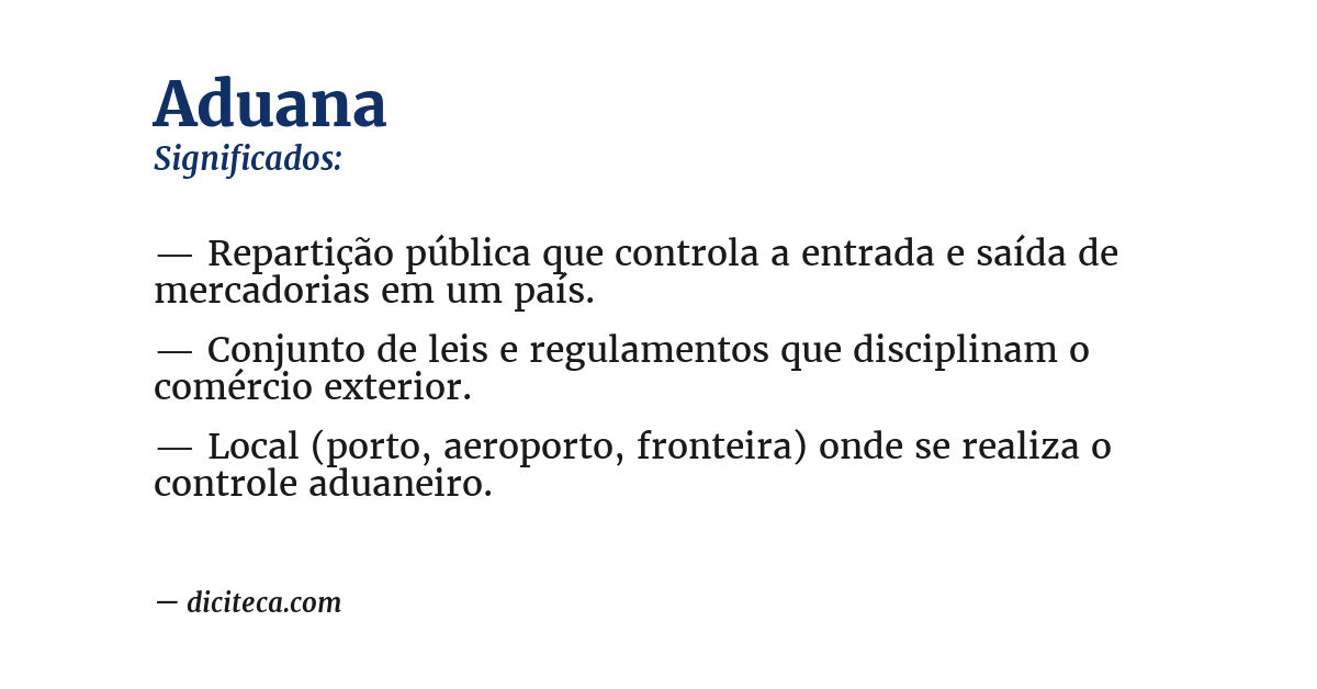 Significado de aduana