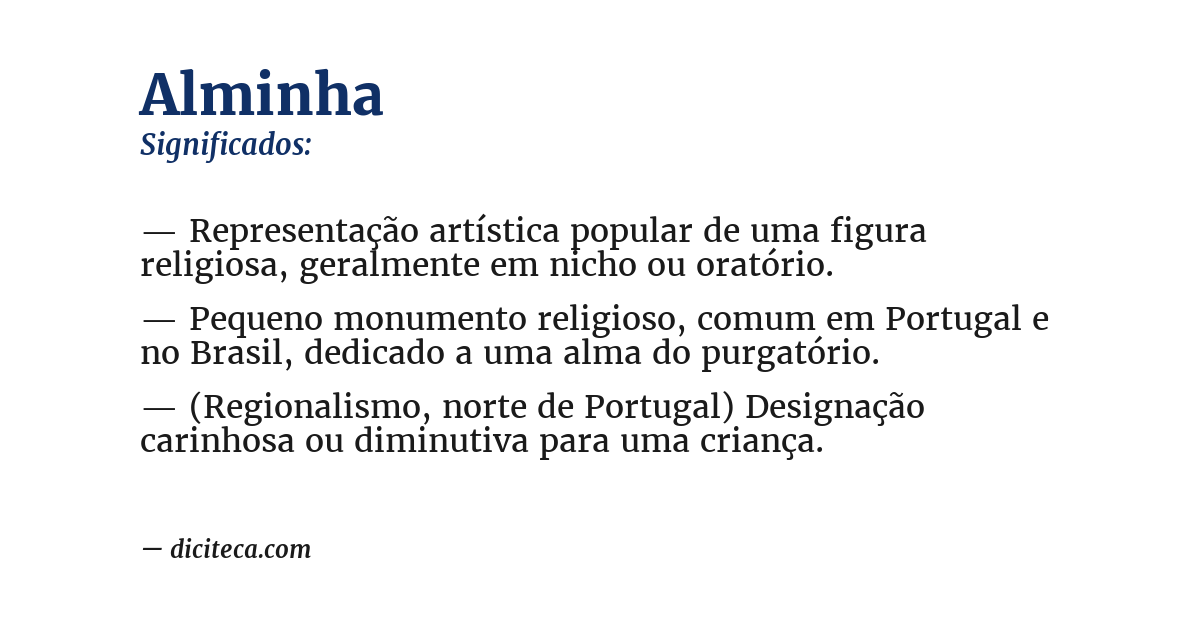 Significado de alminha