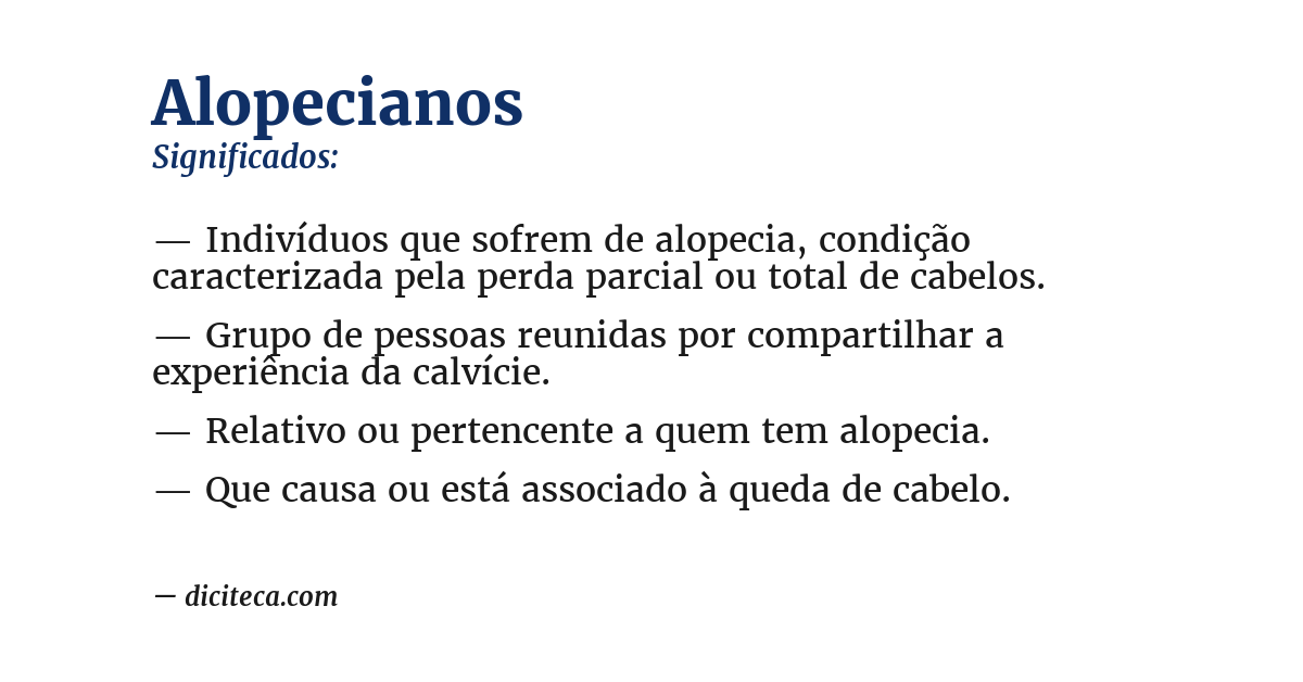 Significado de alopecianos