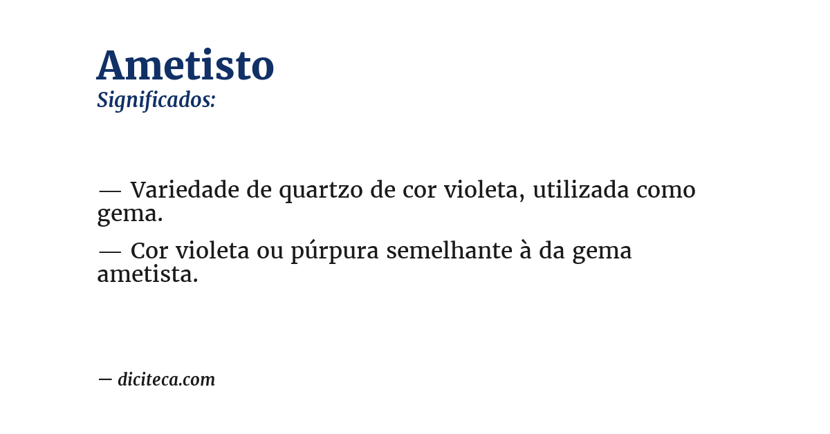 Significado de ametisto