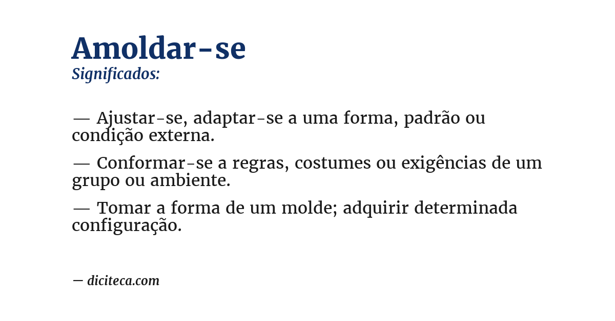 Significado de amoldar-se