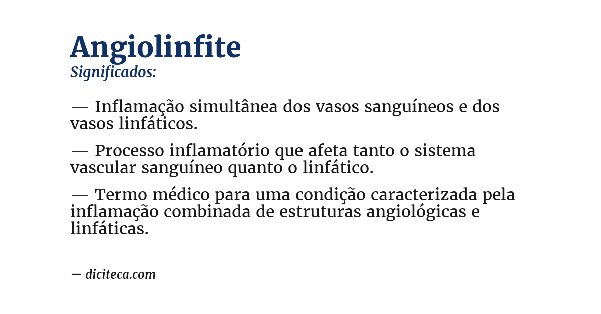 Significado de angiolinfite