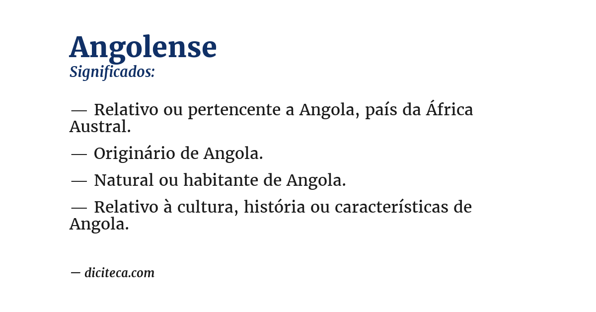 Significado de angolense