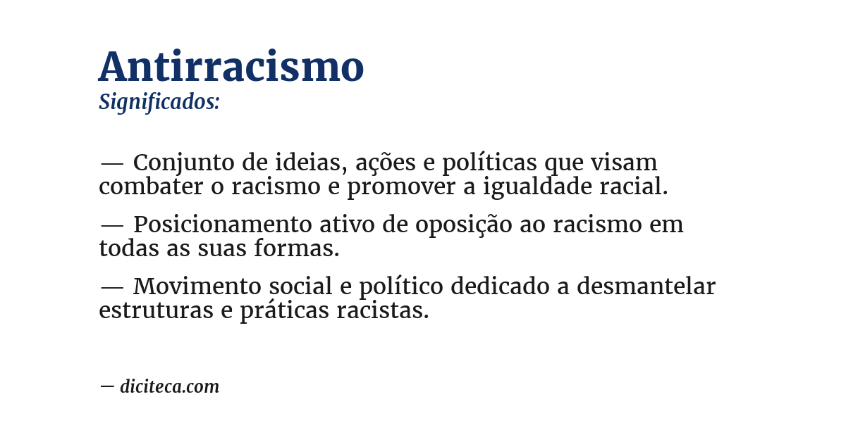 Significado de antirracismo