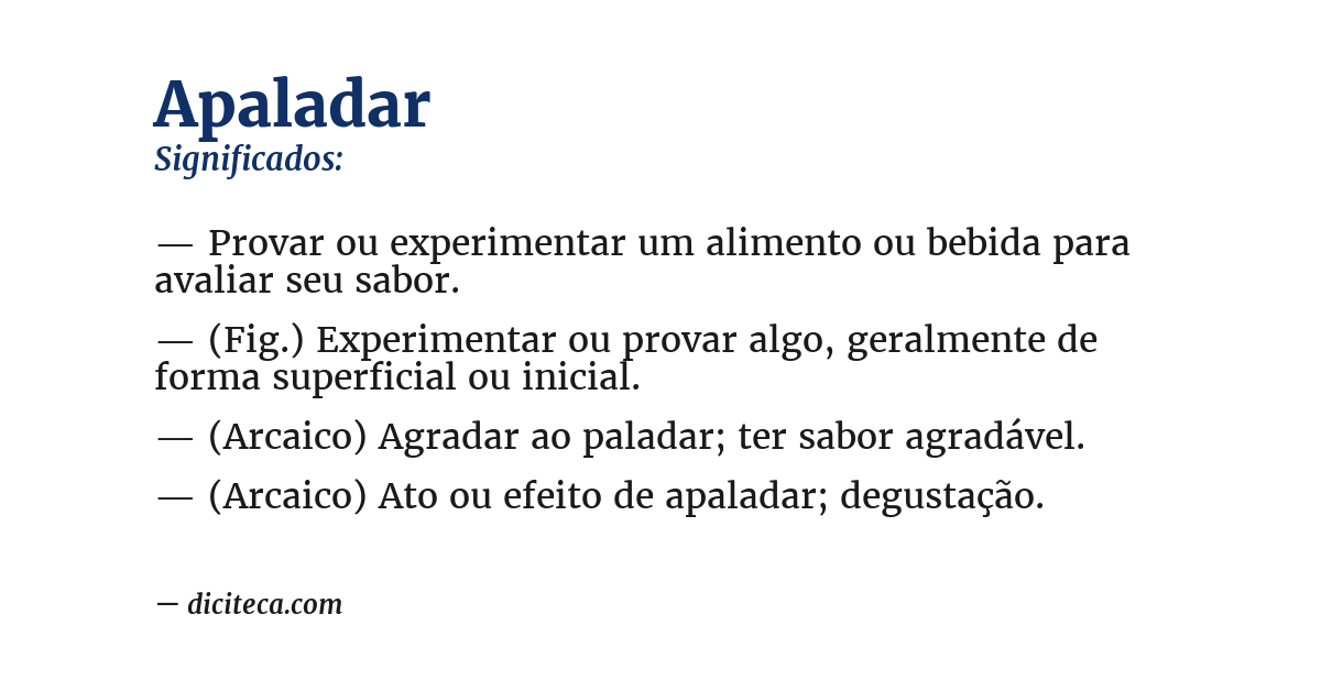 Significado de apaladar