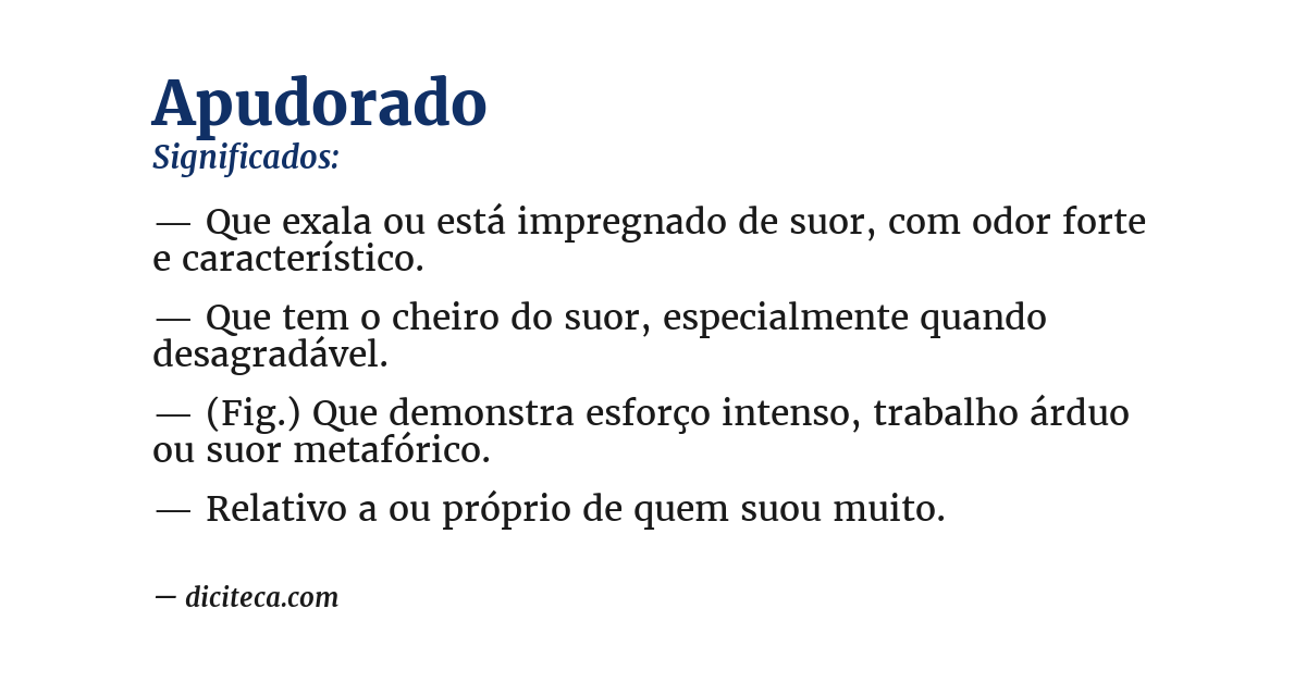 Significado de apudorado