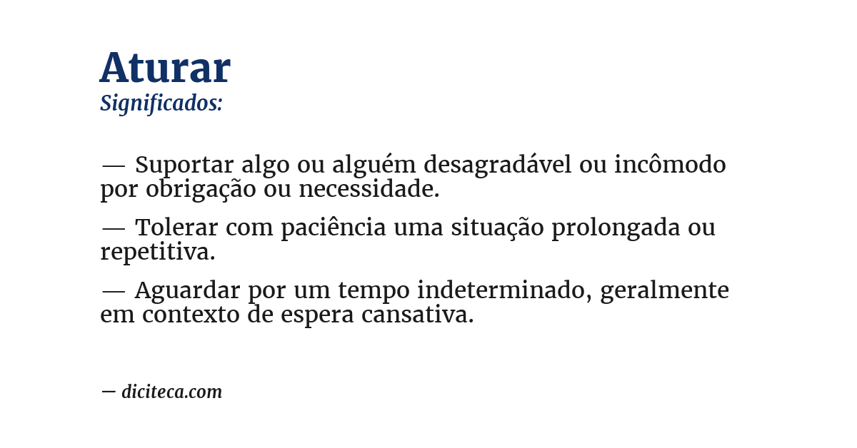 Significado de aturar