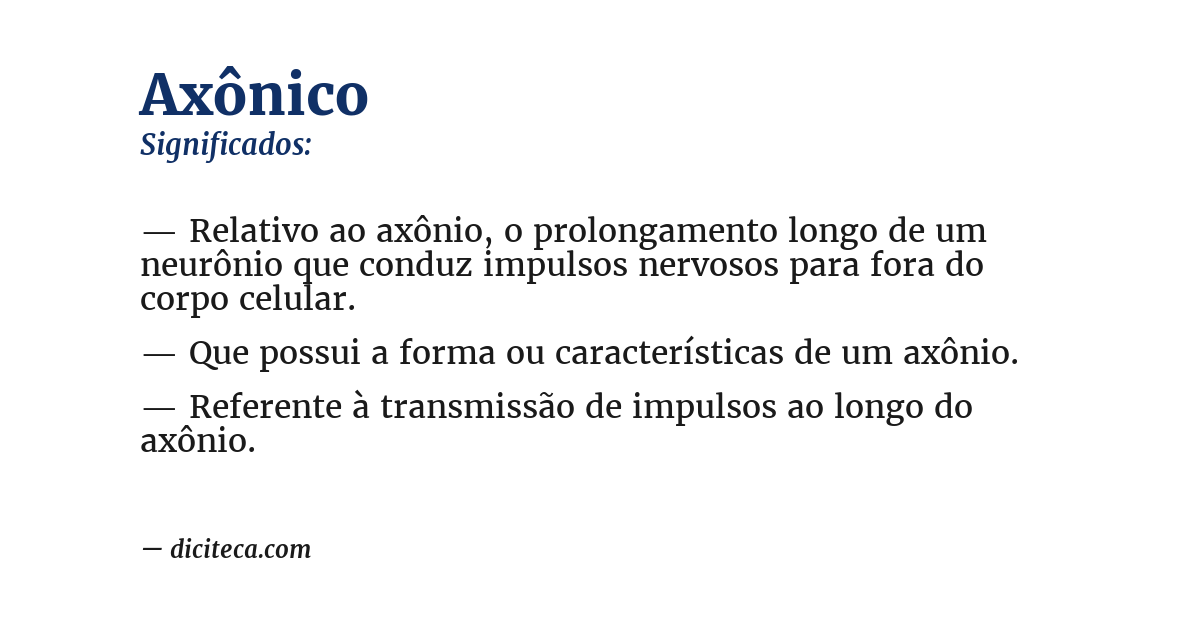 Significado de axônico