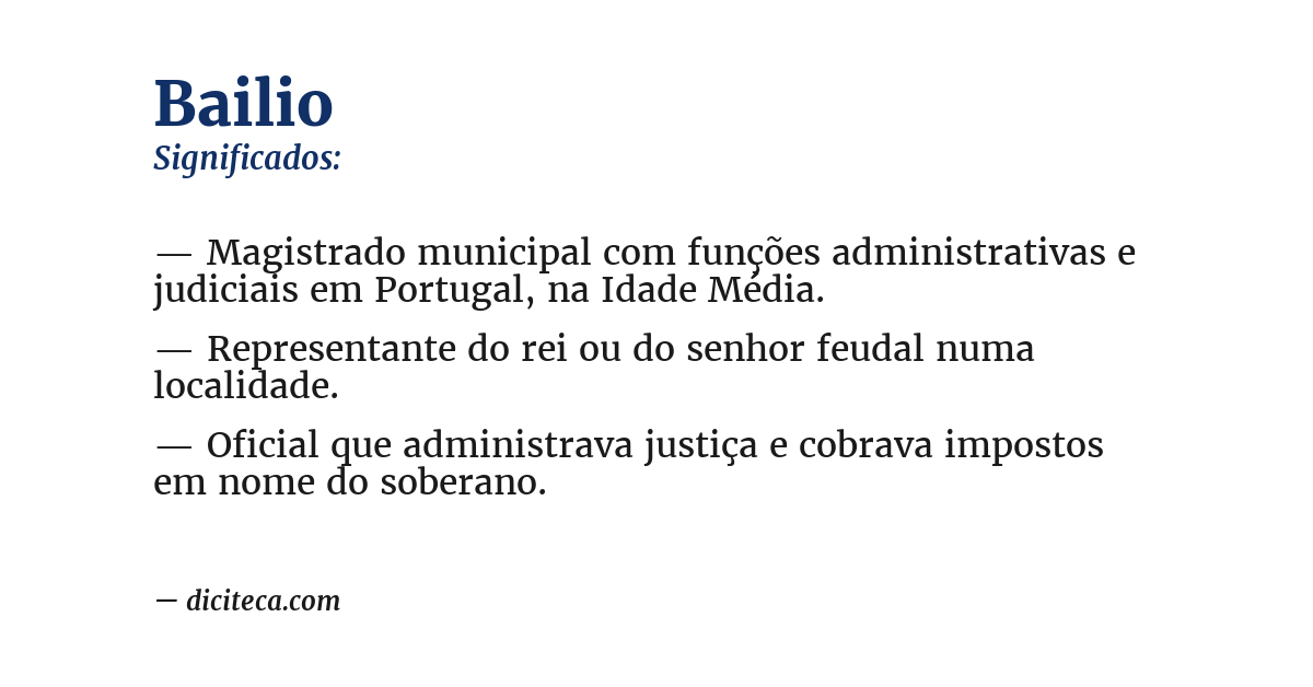 Significado de bailio
