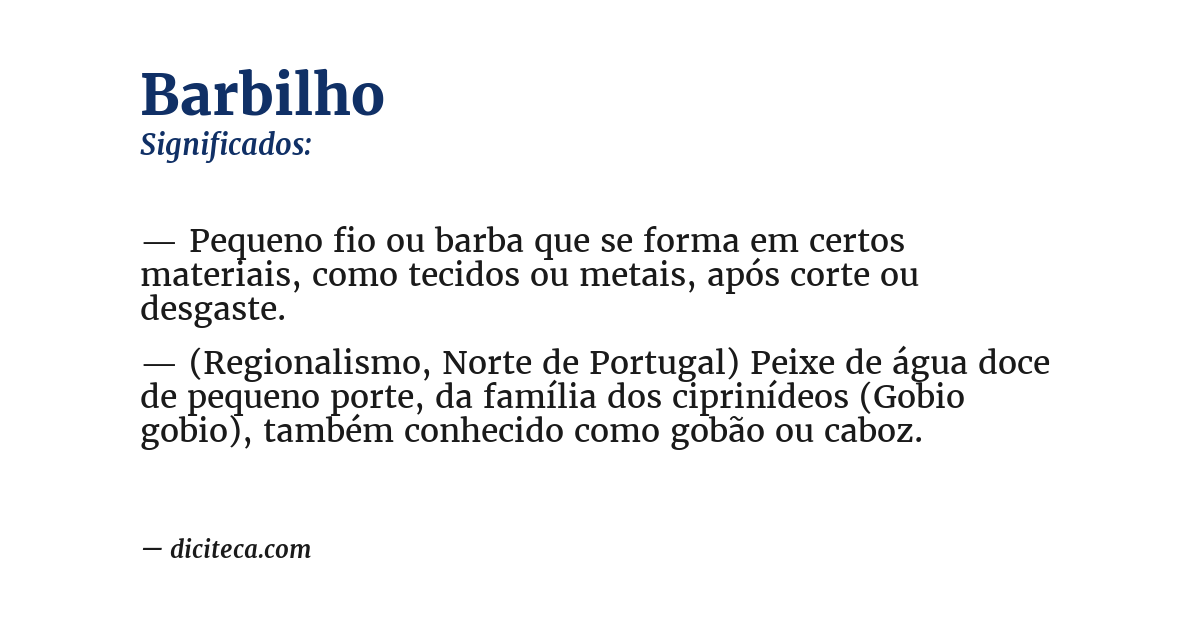 Significado de barbilho