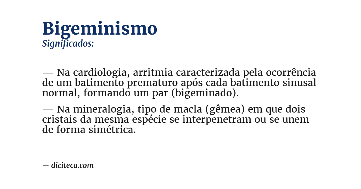 Significado de bigeminismo