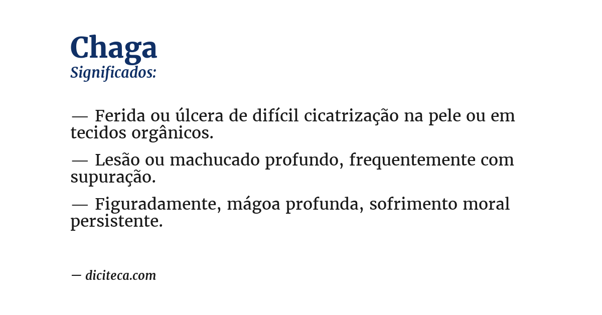 Significado de chaga