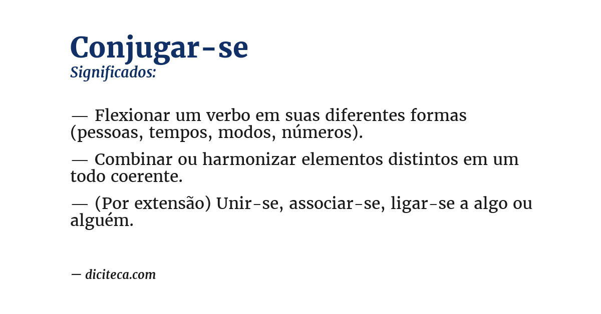 Significado de conjugar-se