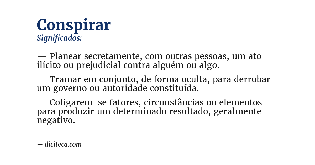 Significado de conspirar