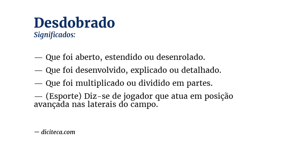 Significado de desdobrado