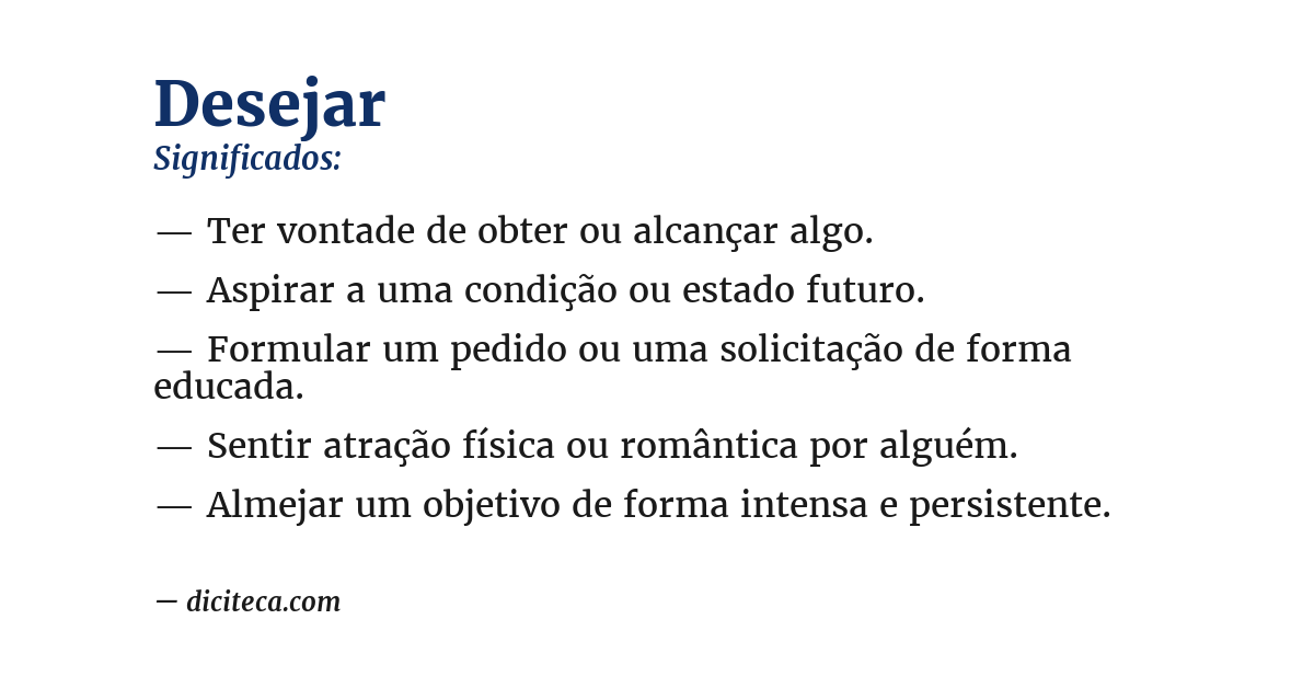 Significado de desejar