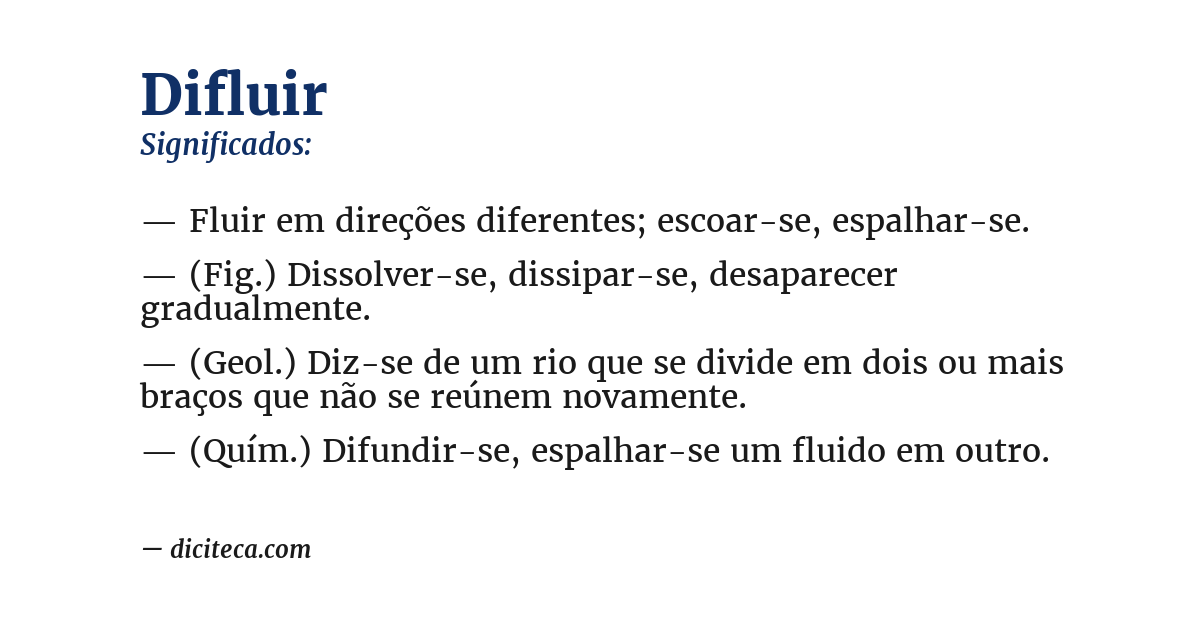 Significado de difluir