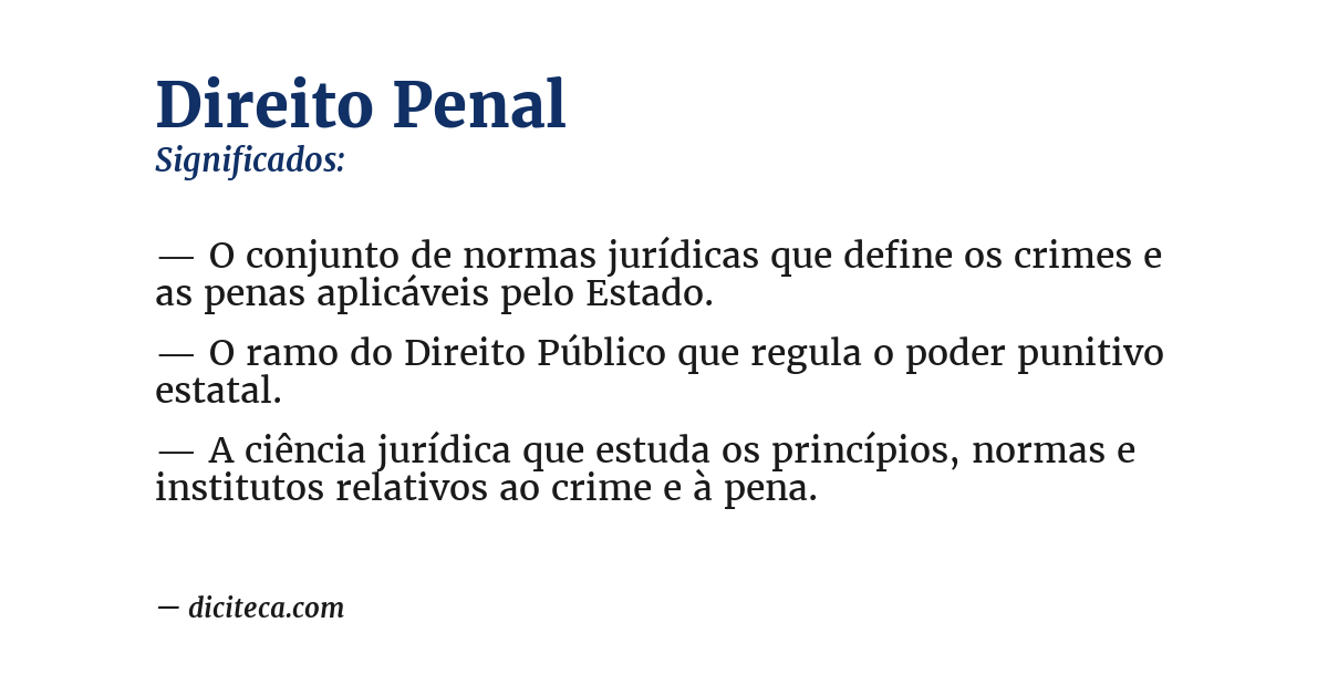 Significado de direito penal