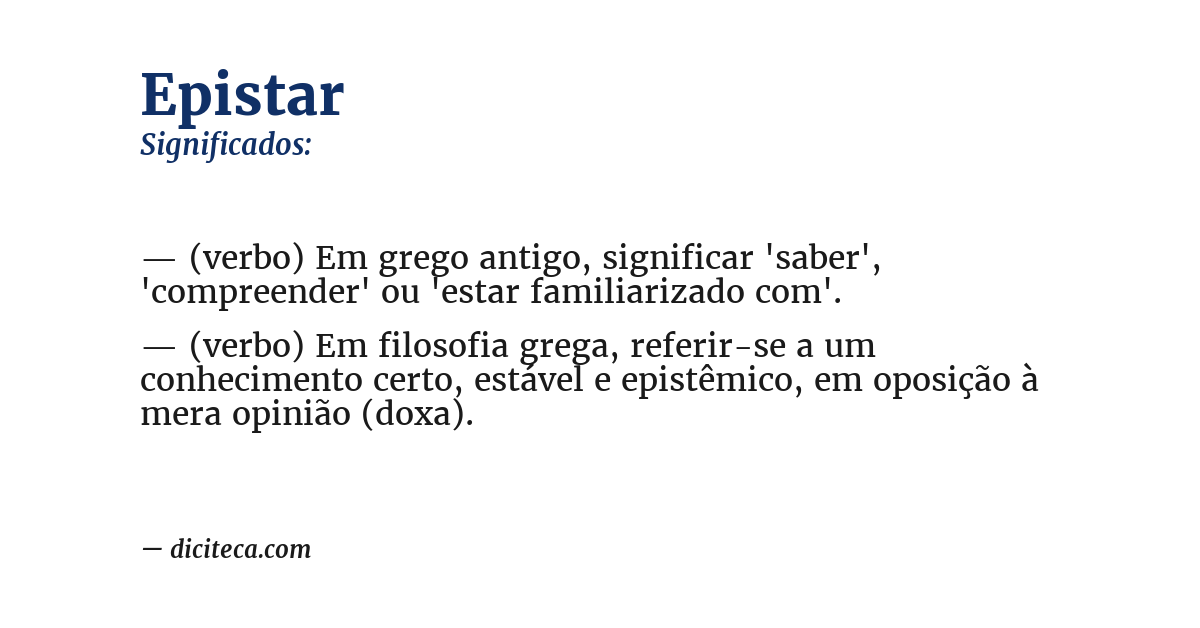Significado de epistar