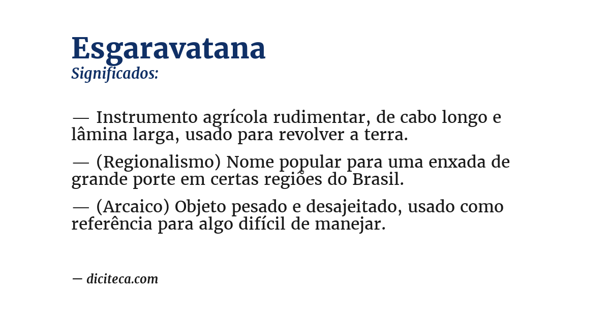 Significado de esgaravatana