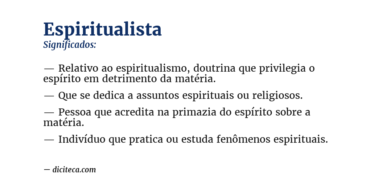 Significado de espiritualista