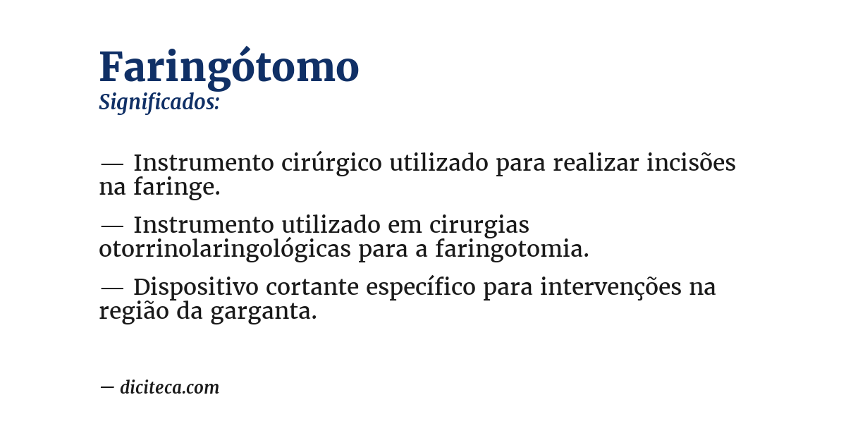 Significado de faringótomo