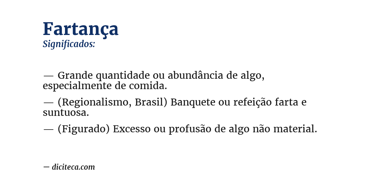 Significado de fartança