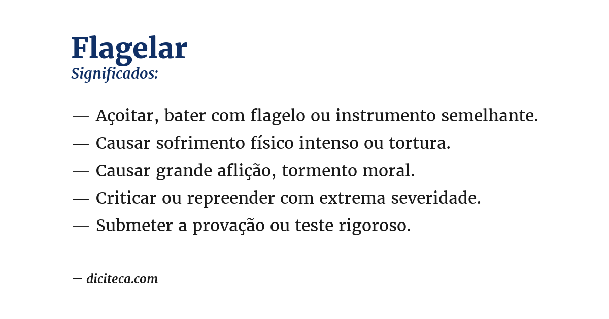 Significado de flagelar