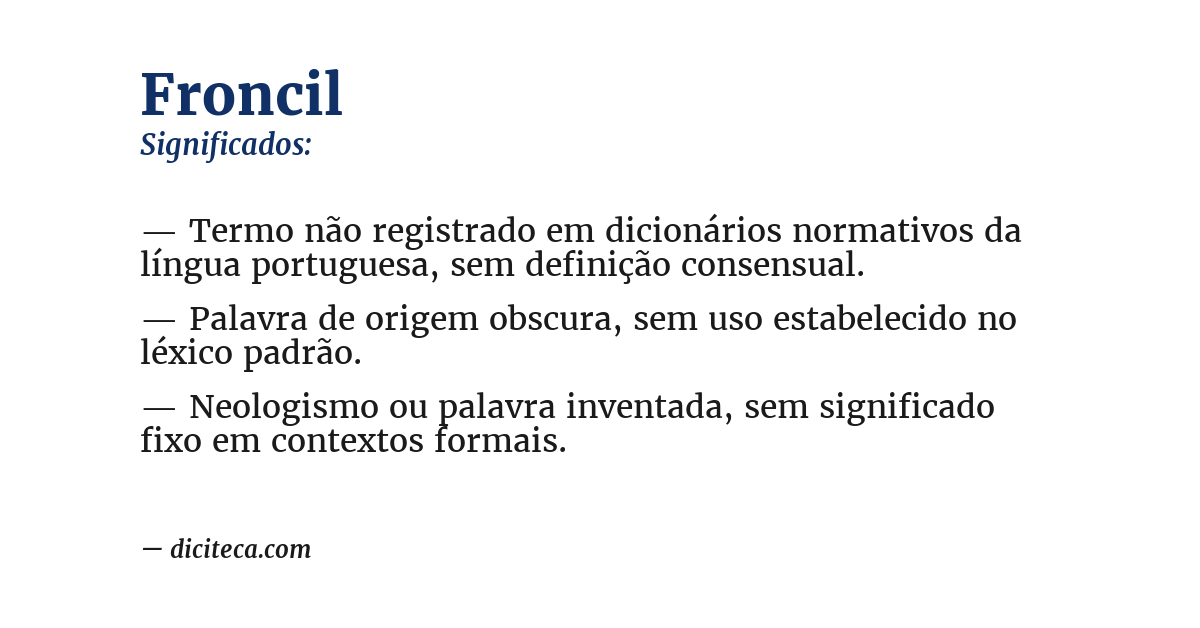 Significado de froncil