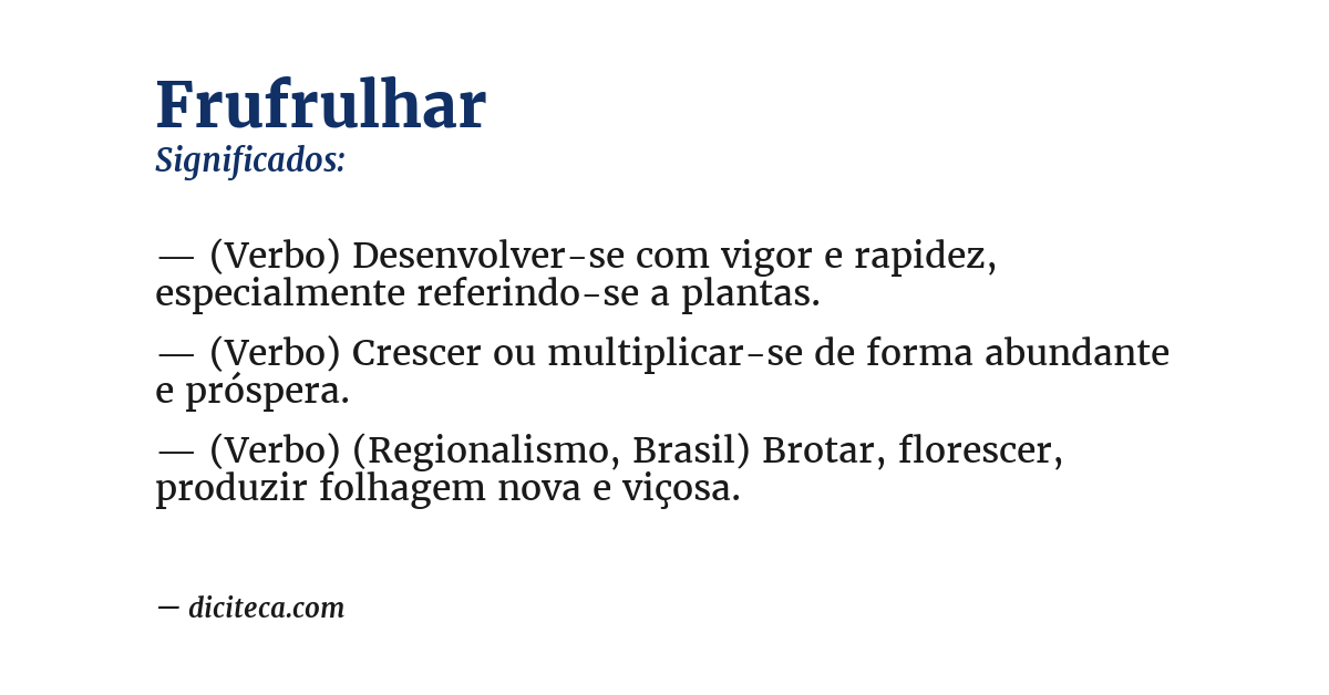 Significado de frufrulhar
