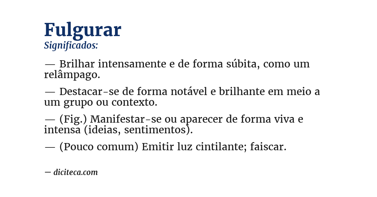 Significado de fulgurar
