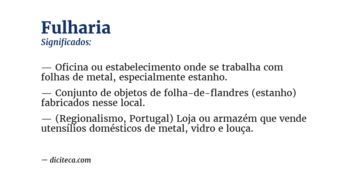 Significado de fulharia