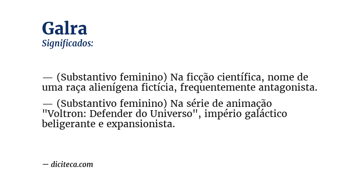 Significado de galra