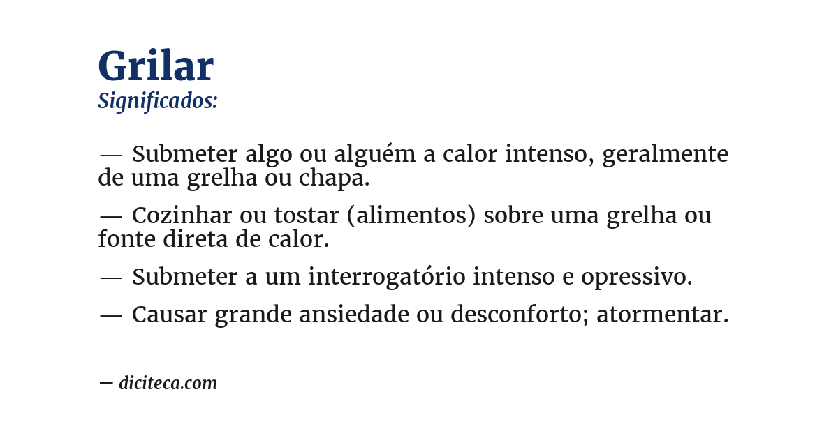 Significado de grilar