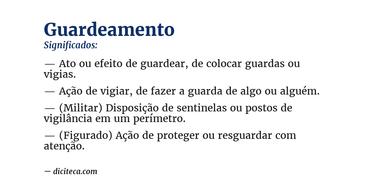 Significado de guardeamento