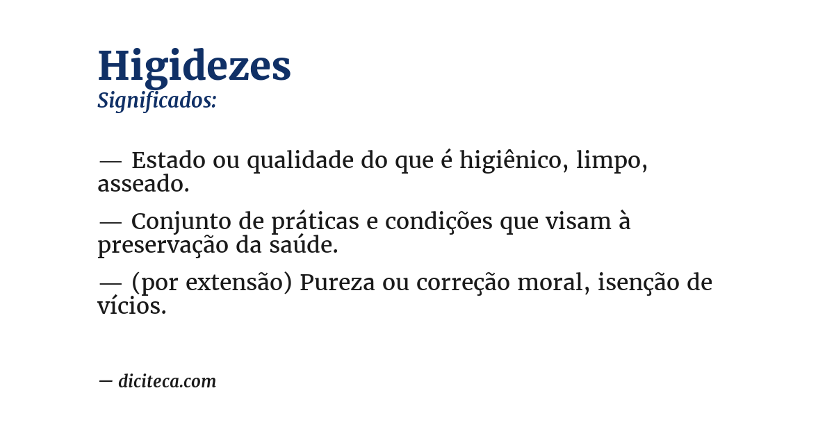 Significado de higidezes