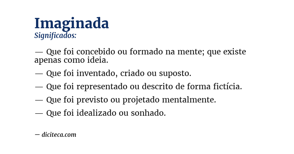 Significado de imaginada