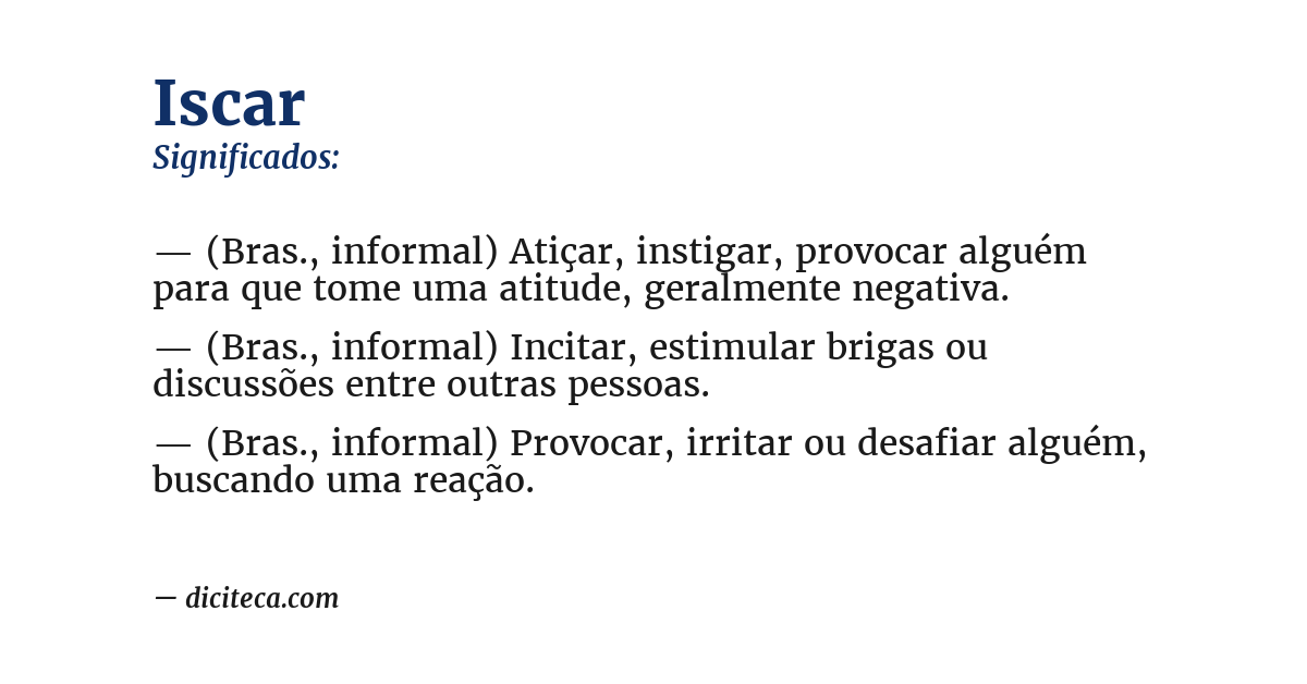 Significado de iscar