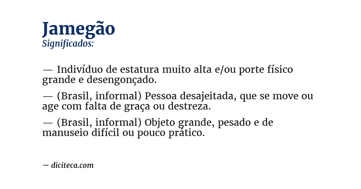 Significado de jamegão