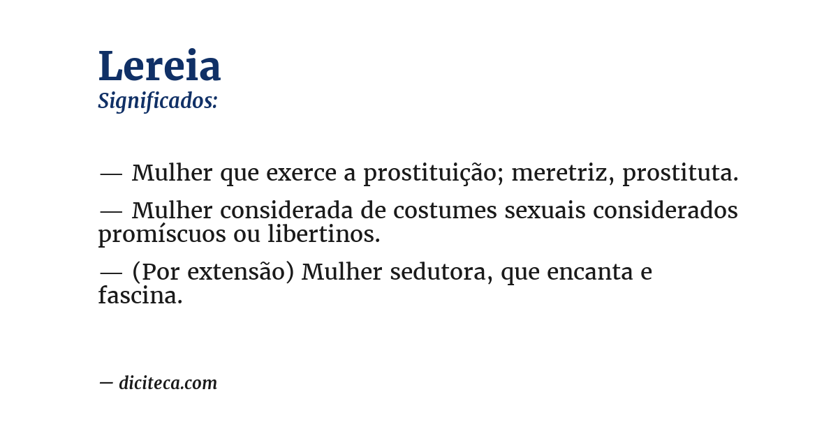 Significado de lereia