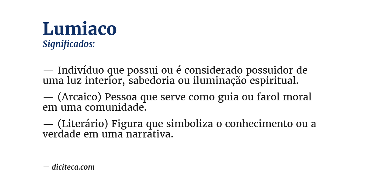 Significado de lumiaco