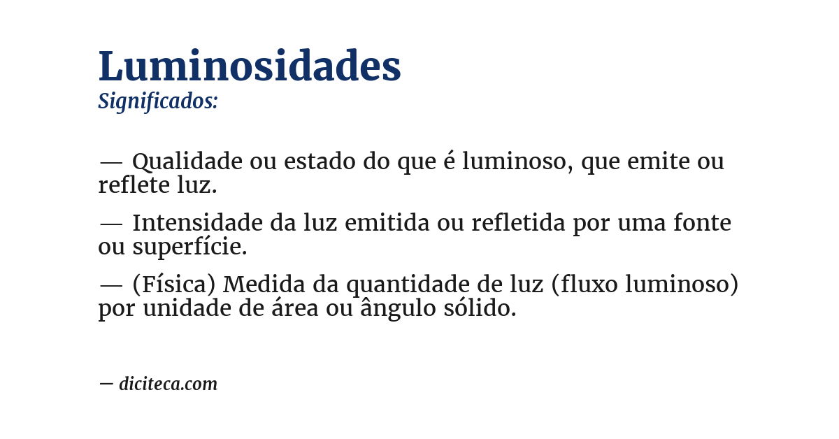 Significado de luminosidades
