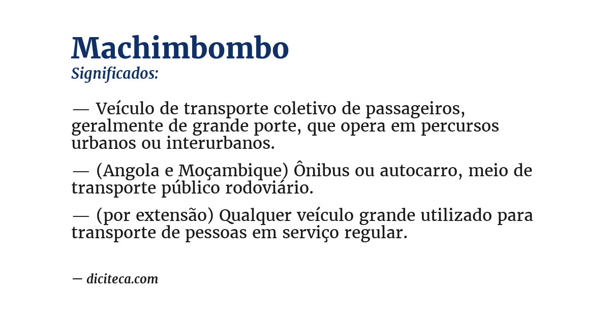 Significado de machimbombo