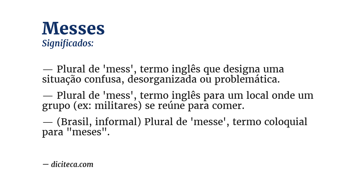 Significado de messes