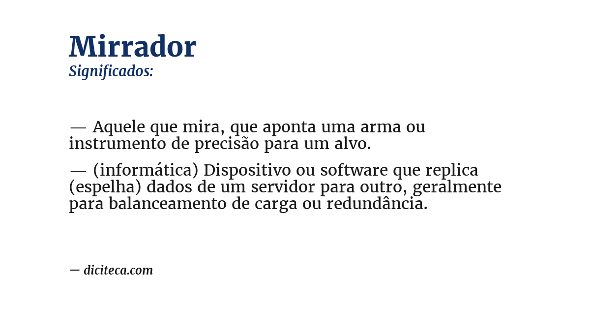 Significado de mirrador