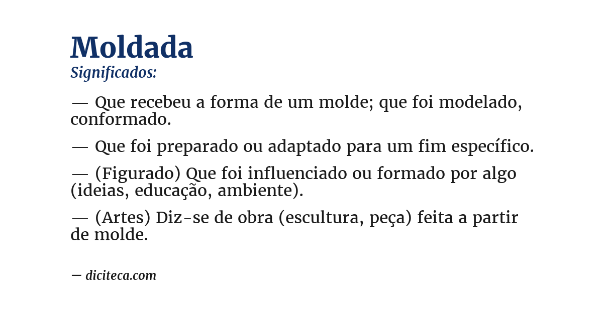 Significado de moldada