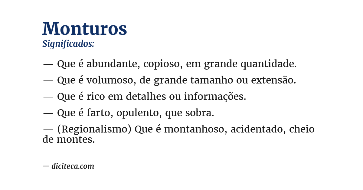 Significado de monturos